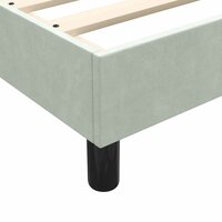 Bedframe zonder matras 100x210 cm fluweel lichtgrijs 8