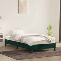 Bedframe zonder matras 100x210 cm fluweel donkergroen 3