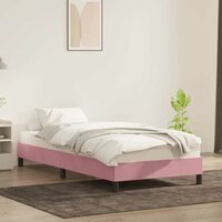 Bedframe zonder matras 100x210 cm fluweel roze 3