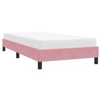 Bedframe zonder matras 100x210 cm fluweel roze 4