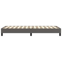 Boxspring bed kunstleer grijs 90x200 cm 6
