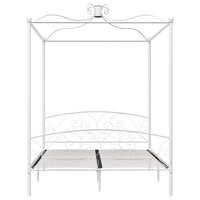Hemelbedframe metaal wit 160x200 cm 3