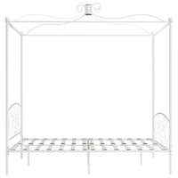 Hemelbedframe metaal wit 160x200 cm 4
