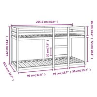 Stapelbed massief grenenhout 80x200 cm 8