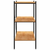 3-laags stellingkast zwart en eiken 80x40x92 cm 4