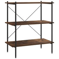 Opbergrek 3-laags 80x40x92 cm zwart en naturel 2
