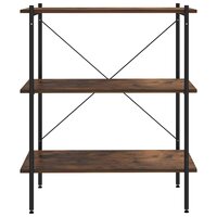 Opbergrek 3-laags 80x40x92 cm zwart en naturel 3