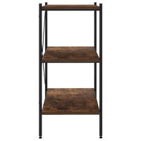 Opbergrek 3-laags 80x40x92 cm zwart en naturel 4