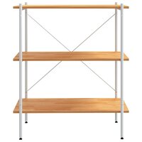 Opbergrek 3-laags 80x40x92 cm wit en eikenkleurig 3