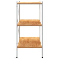 Opbergrek 3-laags 80x40x92 cm wit en eikenkleurig 4
