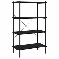 Opbergrek 4-laags 80x40x130 cm zwart 2