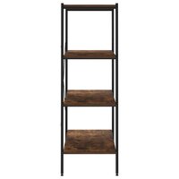 Opbergrek 4-laags 80x40x130 cm zwart en naturel 4