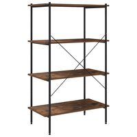 Opbergrek 4-laags 80x40x130 cm zwart en naturel 5