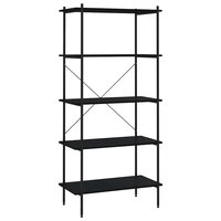 Opbergrek 5-laags 80x40x163 cm zwart 2