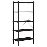 Opbergrek 5-laags 80x40x163 cm zwart 5