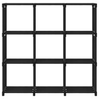 Kast met 9 vakken 103x30x107,5 cm stof zwart 2