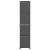 Kast met 12 vakken met boxen 103x30x141 cm stof grijs 3