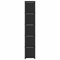 Kast met 15 vakken met boxen 103x30x175,5 cm stof zwart 3