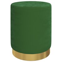 Hocker met opbergruimte rond fluweel 31 x 37 cm groen 2