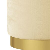 Hocker met opbergruimte rond fluweel 31 x 37 cm abrikooskleurig 4