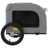Hondenfietstrailer oxford stof en ijzer blauw en grijs 7