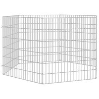 Dierenverblijf 6 panelen 54x60 cm gegalvaniseerd ijzer 3