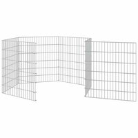 Dierenverblijf 6 panelen 54x60 cm gegalvaniseerd ijzer 5