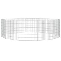 Dierenverblijf 12 panelen 54x60 cm gegalvaniseerd ijzer 2