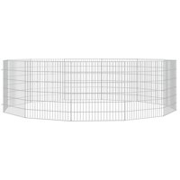 Dierenverblijf 12 panelen 54x60 cm gegalvaniseerd ijzer 3