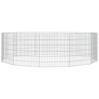 Dierenverblijf 12 panelen 54x60 cm gegalvaniseerd ijzer 4
