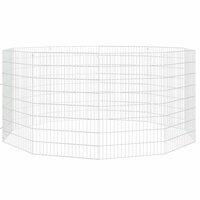Dierenverblijf 10 panelen 54x80 cm gegalvaniseerd ijzer 3