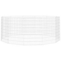 Dierenverblijf 12 panelen 54x80 cm gegalvaniseerd ijzer 2
