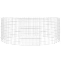 Dierenverblijf 12 panelen 54x80 cm gegalvaniseerd ijzer 3