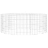 Dierenverblijf 12 panelen 54x80 cm gegalvaniseerd ijzer 4