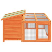 Konijnenhok 144x123x67,5 cm massief grenenhout bruin 8