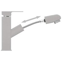 Wastafelkraan met uittrekfunctie 157x172 mm zilverkleurig 5
