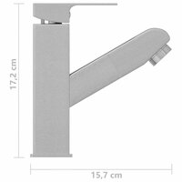 Wastafelkraan met uittrekfunctie 157x172 mm zilverkleurig 6