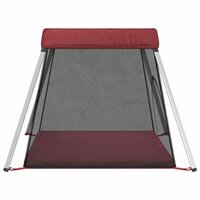 Babybox met matras linnen rood 5