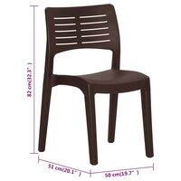 Tuinstoelen 2 st polypropeen mokkakleurig 9