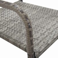 Tuinstoelen 2 st stapelbaar poly rattan grijs 6