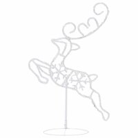 Kerstdecoratie rendieren en slee 260x21x87 cm acryl koudwit 6