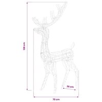 Kerstversiering rendier 140 LED&amp;apos;s 128 cm acryl blauw 9