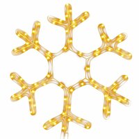 Kerstfiguur sneeuwvlok met 72 warmwitte LED&amp;apos;s 38x37 cm 2