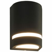 Buitenwandlampen 2 st 35 W halfrond zwart 2