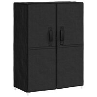 Schoenenkast 60x30x90 cm stof zwart 2