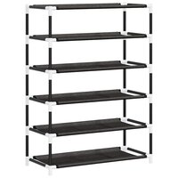Schoenenkast 60x30x90 cm stof zwart 5