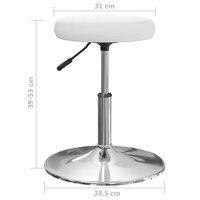 Eetkamerstoelen 2 st kunstleer wit 8