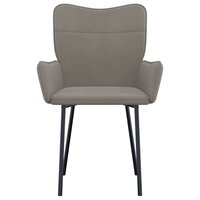 Eetkamerstoelen 2 st fluweel lichtgrijs 4