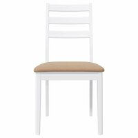 Eetkamerstoelen met kussens 2 st massief hout rubber wit 5