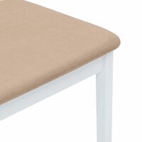 Eetkamerstoelen met kussens 2 st massief hout rubber wit 8